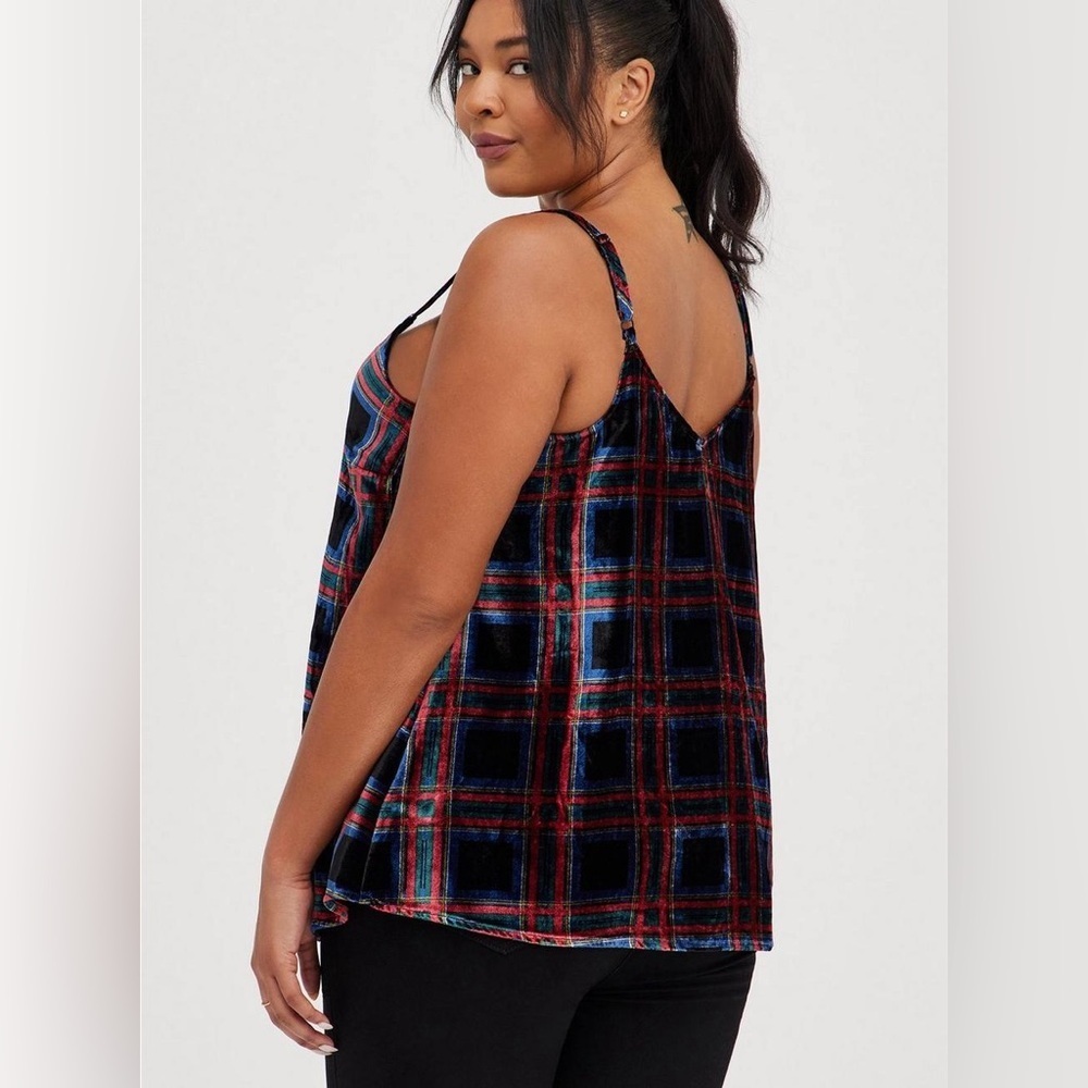 Torrid - Plaid Velvet Swing Cami - Picture 2 of 11